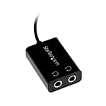 StarTechcom Black Slim Mini Jack Headphone Splitter  Cable