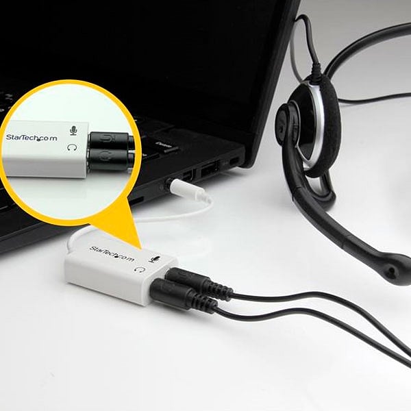 StarTechcom Auriculares con Micrófono  Adaptador