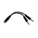 StarTechcom Divisor auriculares minijack 3 pines a 4 pines