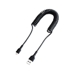 StarTechcom Cable 1m USB a Lightning Rizado MFi Negro Carga para iPhone