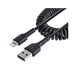 StarTechcom Cable 50cm USB a Lightning Rizado MFi Negro Carga de iPhone