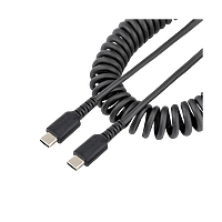 StarTech.com Cable de 1m de Carga USB C, USB Tipo C Rizado USB 2.0