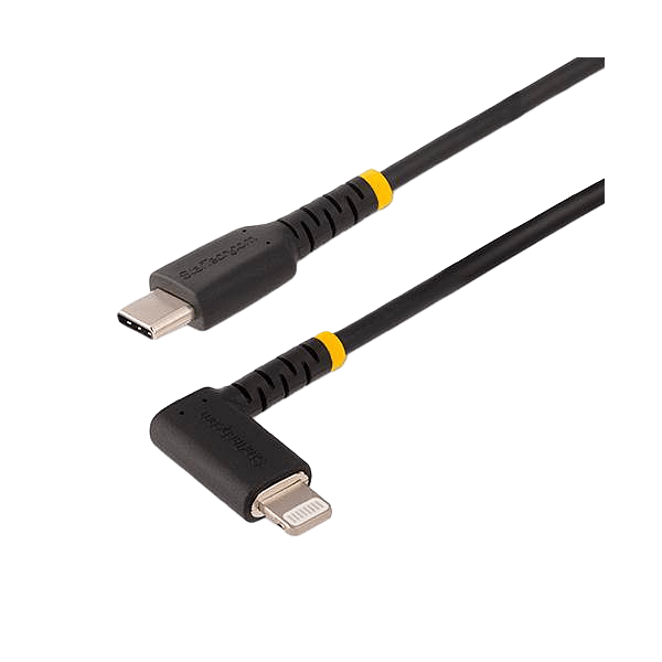 StarTechcom Cable de 1m USBC a Lightning Acodado  Certificado con MFi