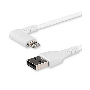 StarTechcom Cable USBA a Lightning Acodado de 1 m  Color Blanco