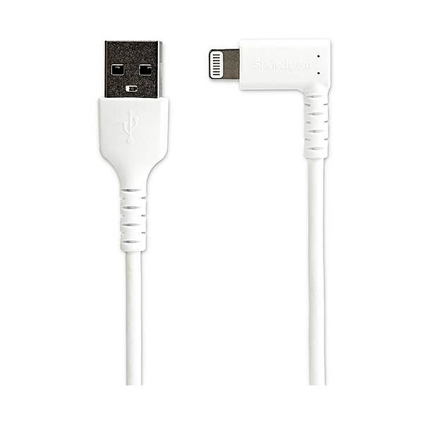 StarTechcom Cable USBA a Lightning Acodado de 1 m  Color Blanco