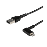 StarTechcom Cable USBA a Lightning Acodado de 1 m  Color Negro