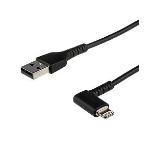 StarTechcom Cable USBA a Lightning Acodado de 1 m  Color Negro