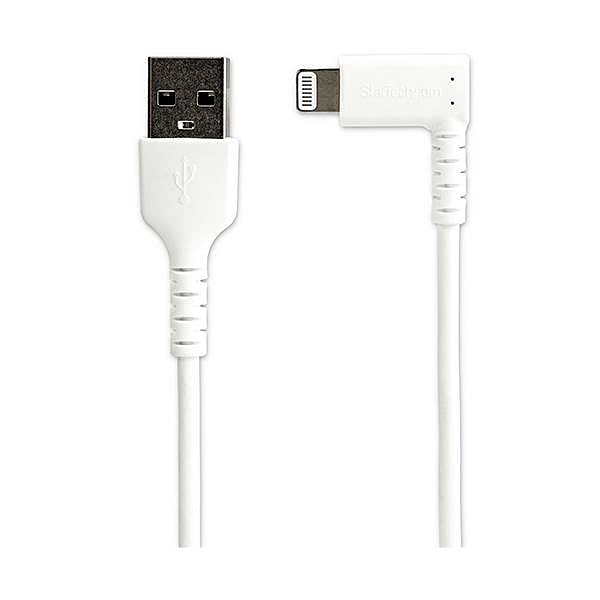 StarTechcom Cable USBA a Lightning Acodado de 2 m  Color Blanco