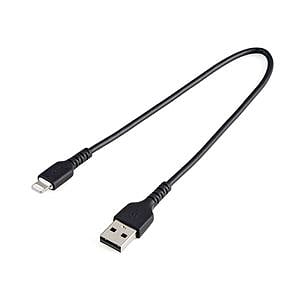 StarTechcom Cable USBA a Lightning Resistente de 30 cm  de Color Negro