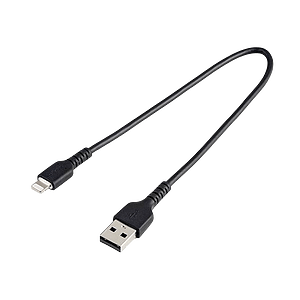 StarTechcom Cable USBA a Lightning Resistente de 30 cm  de Color Negro