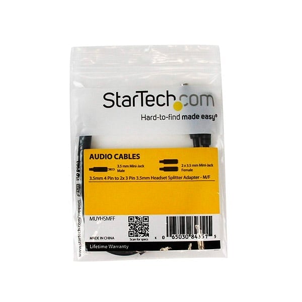 StarTechcom Divisor 1 jack de 35 a 2 jack 35  Adaptador