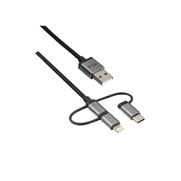 Titulo Trust 3 en 1 Micro USB a USBC 1m  Cable