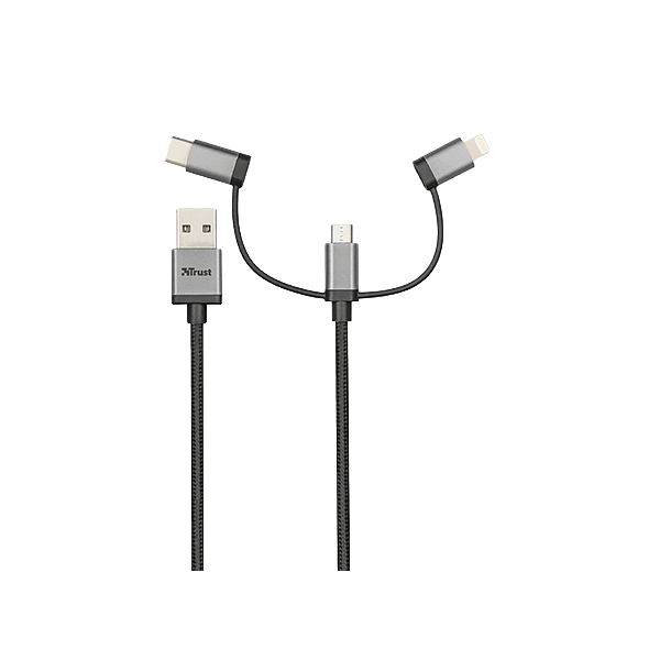 Titulo Trust 3 en 1 Micro USB a USBC 1m  Cable