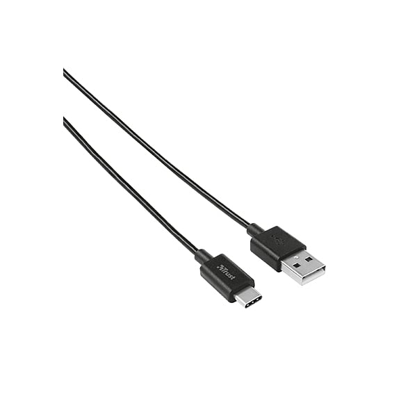 Trust 20445 USB20 Tipo C a A de 1 m Negro  Cable