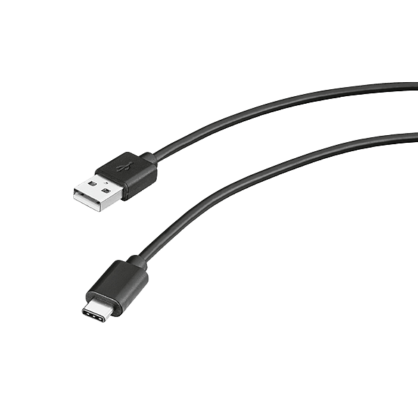 Trust 20445 USB20 Tipo C a A de 1 m Negro  Cable