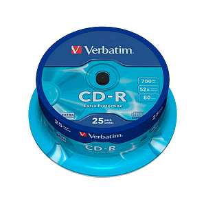 DISCO CDR BOBINA 25 52X 700MB 43432 VERBATIM