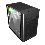 Abysm Danube INVA MX202  Caja Micro ATX Cristal Templado Negra