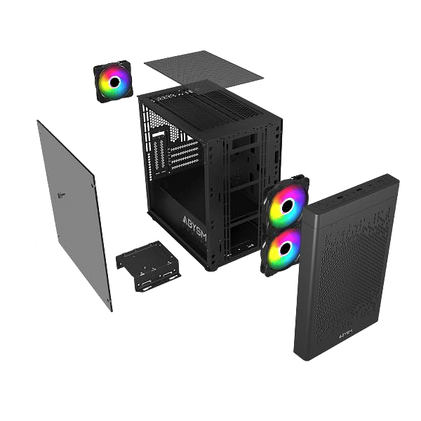 Abysm Danube INVA MX202  Caja Micro ATX Cristal Templado Negra