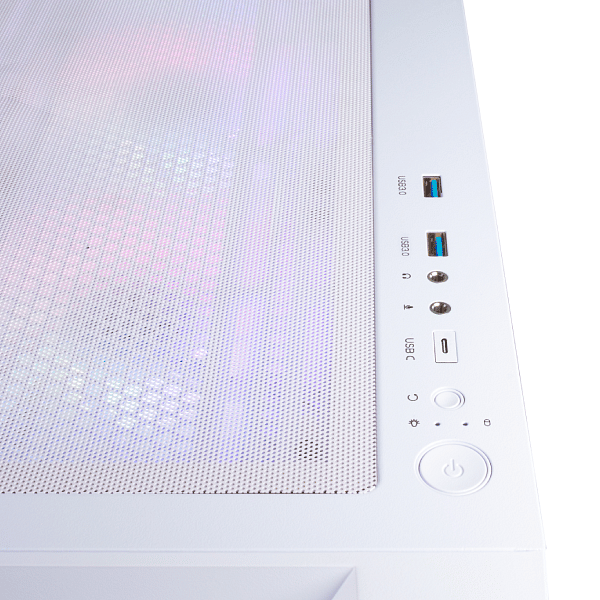 Abysm Danube Mura BX300 ARGB  Caja Cristal Templado Blanca