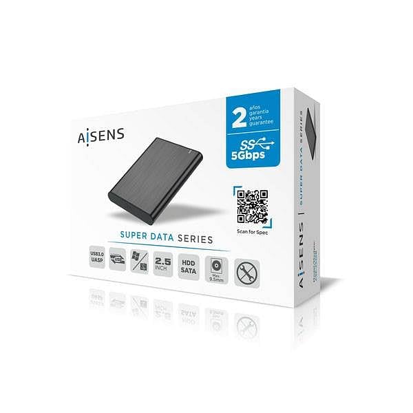 Aisens ASE2525B SSD 25  USB 31  5Gbps  Caja Externa SSD