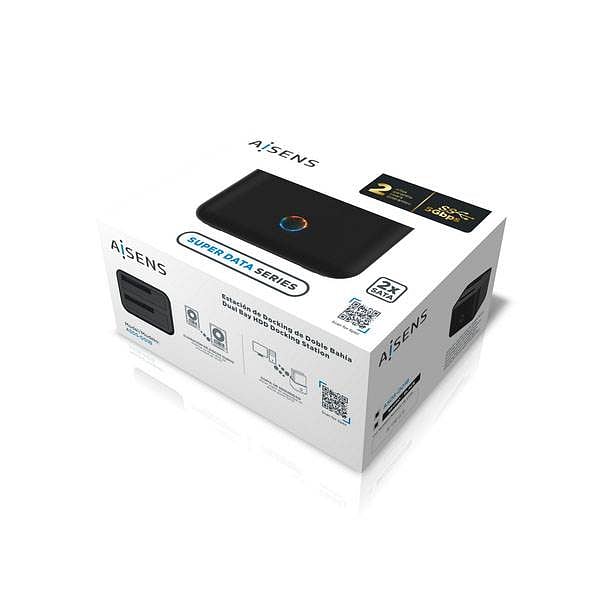 Aisens ASDSD01B 2x Discos Duros USB 30 5Gbps  Docking Station