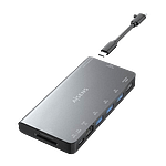 Aisens ASUC8P015GR  Dock 8 en 1  USBC a HDMI  RJ45  3x USBA  USBC  SD  Micro SD  Gris  10cm  Docking Station Aisens ASUC8P015GR  Dock 8 en 1  USBC a HDMI  RJ45  3x USBA  USBC  SD  Micro SD  Gris  10cm  Docking Station