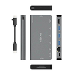Aisens ASUC8P015GR  Dock 8 en 1  USBC a HDMI  RJ45  3x USBA  USBC  SD  Micro SD  Gris  10cm  Docking Station Aisens ASUC8P015GR  Dock 8 en 1  USBC a HDMI  RJ45  3x USBA  USBC  SD  Micro SD  Gris  10cm  Docking Station