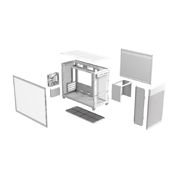 Asus Prime AP201  Caja Micro ATX Cristal Templado Blanca