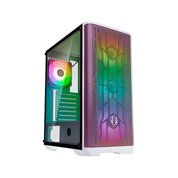 BitFenix Nova Mesh SE TG Cristal Templado USB 31 ARGB BlancaMorada  Caja