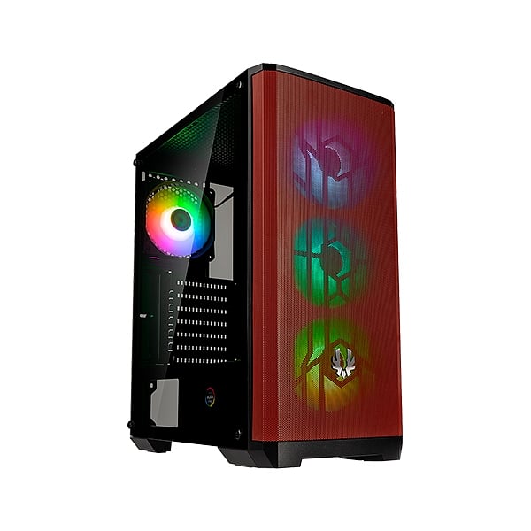 BitFenix Nova Mesh SE TG Cristal Templado USB 31 ARGB NegraRoja  Caja