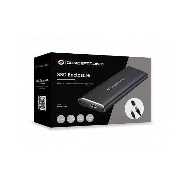 Conceptronic SSD M2 PCIe NVMe USBC 31  Caja Externa