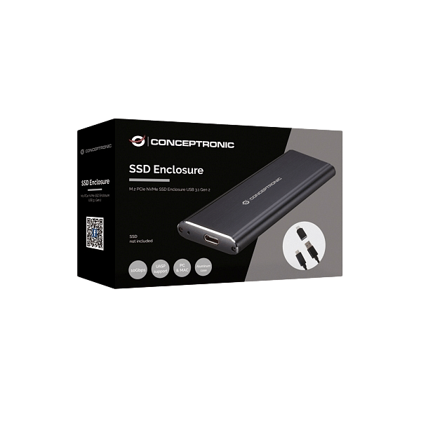 Conceptronic SSD M2 PCIe NVMe USBC 31  Caja Externa