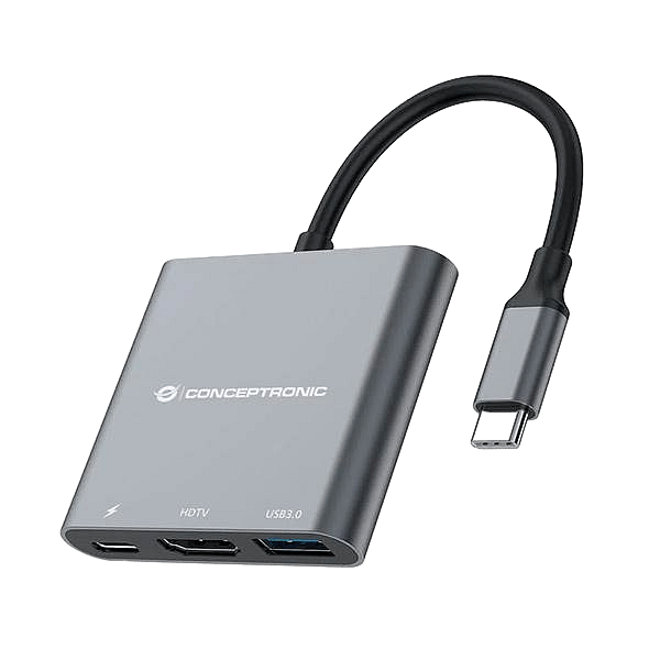 Conceptronic DONN01G 3in1 USBC HDMI 60W  Docking Station