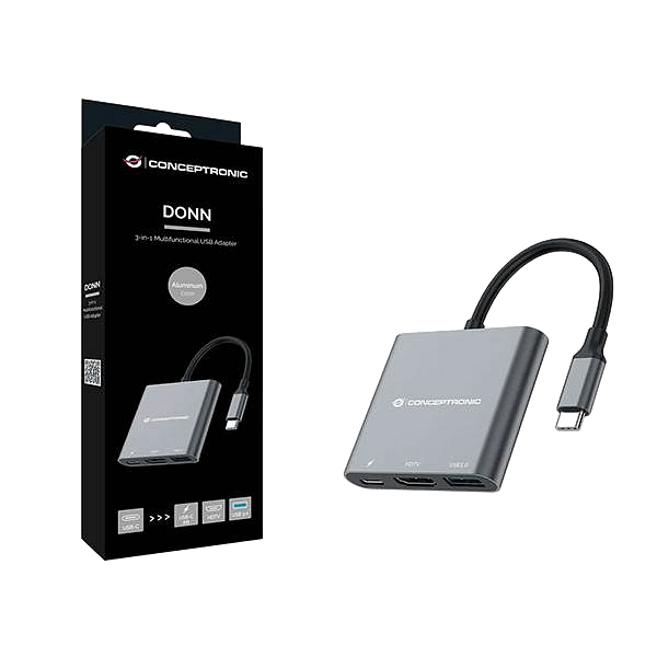 Conceptronic DONN01G 3in1 USBC HDMI 60W  Docking Station