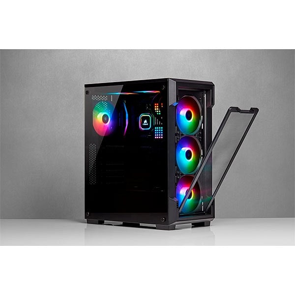 Corsair iCUE 220T Chasis RGB Airflow Black Cristal Templado USB 30
