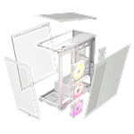 Corsair 3500X ARGB  Caja EATX Blanca Cristal templado