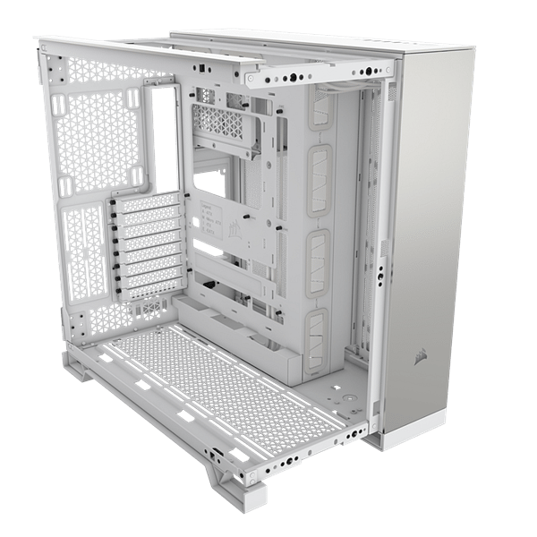 Corsair 6500x Doble  Caja EATX Cristal templado Blanca Aluminio Gris Satinado