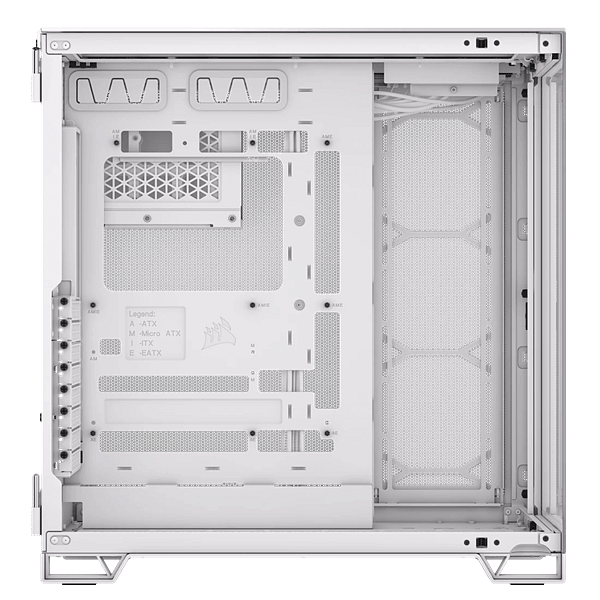 Corsair 6500x Doble  Caja EATX Cristal templado Blanca Aluminio Gris Satinado