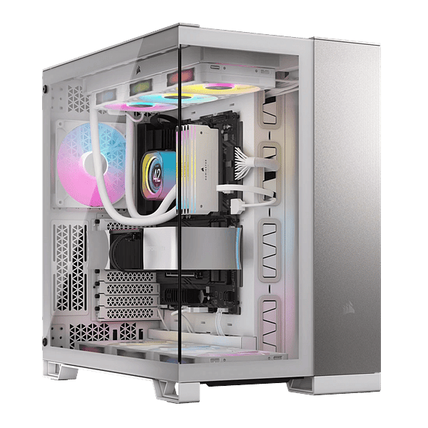 Corsair 6500x Doble  Caja EATX Cristal templado Blanca Aluminio Gris Satinado