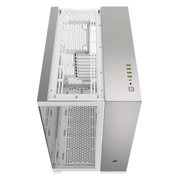 Corsair 6500x Doble  Caja EATX Cristal templado Blanca Aluminio Gris Satinado
