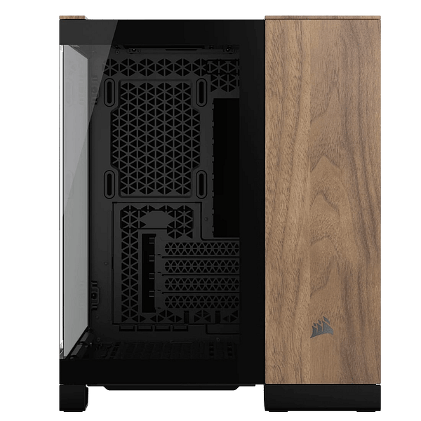 Corsair 2500x Doble  Caja MATX Cristal templado Negro  Nogal