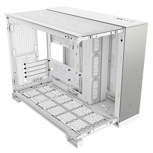 Corsair 2500x Doble  Caja MATX Cristal templado Blanco  Gris Satinado