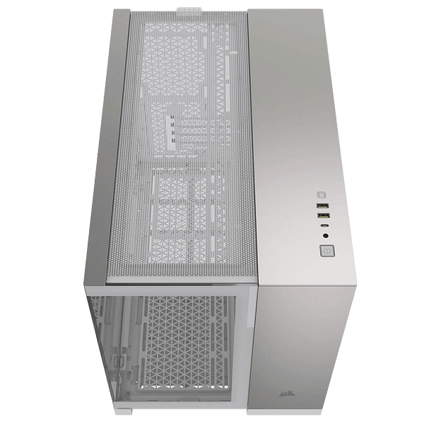 Corsair 2500x Doble  Caja MATX Cristal templado Blanco  Gris Satinado