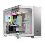 Corsair 2500x Doble  Caja MATX Cristal templado Blanco  Gris Satinado