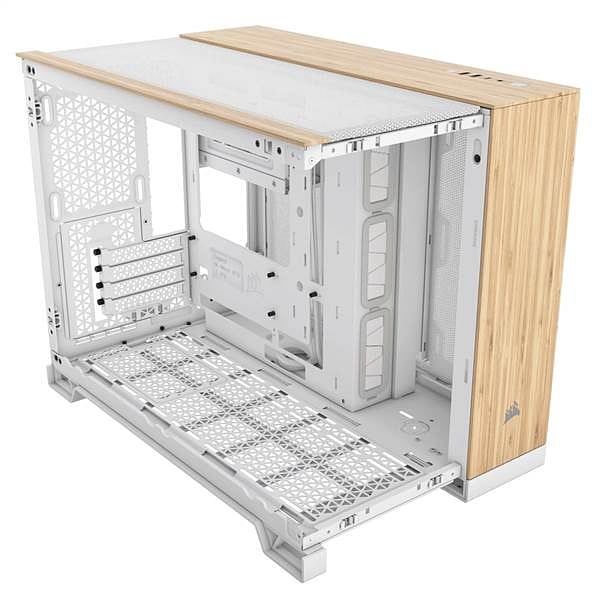 Corsair 2500x Doble  Caja MATX Cristal templado Blanco  Bambú