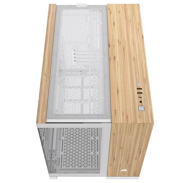 Corsair 2500x Doble  Caja MATX Cristal templado Blanco  Bambú