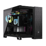 Corsair 2500x Doble  Caja MATX Cristal templado Negro  Aluminio Obsidian