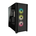 Corsair iCUE 5000X RGB Tempered Glass Black ATX  Caja