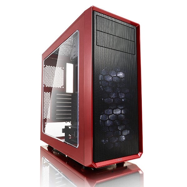 Fractal Focus G roja con ventana  Caja