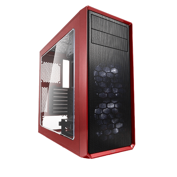 Fractal Focus G roja con ventana  Caja